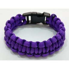 傘繩手鍊七芯傘繩編織手鍊手環戶外編織繩七芯手繩應急求生手鍊, 紫色, 1個