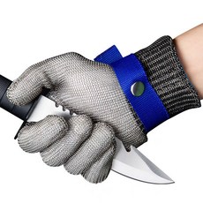 鋼絲防割五指手套不鏽鋼9級防刀割防刺廚房切菜專用5級防切割手套, 1個, S*一隻*不帶白手套