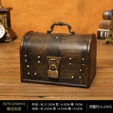 빈티지 나무 상자 촬영 인테리어 원목 레트로 복고풍 엔틱, 회색 조합 자물쇠  손잡이 포함  즐겨찾기가 먼저 배송