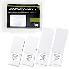 Winnwell Shin Guard Straps - 4 Pack 2\" Elastic with Hook and Loop Closures for Ice Hockey Pads Sec