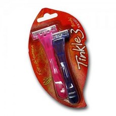 팅클 3 여성용 휴대 바디 면도기 2P 다리털면도, 1개