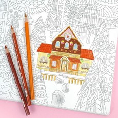 성인 어르신 실버 어려운 중급 수채화 색연필 컬러링북 색칠공부 색칠하기