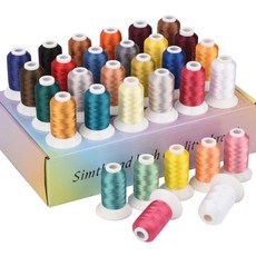 심스레드 32 마데이라 컬러 폴리에스터 자수 기계 실 키트 500M 550Y 로빈슨-앤톤 컬러와 유사 - 모듬 3, Assortment Color 3