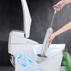 캡투원 가볍게 뚫리는 초강력 고압 변기 뚫어뻥 스테인리스