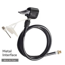 타이어공기주입기 다용도 바람넣기 디지털 자전거 공기 펌프 연장 튜브 호스 커넥터 타이어 팽창기 노즐 액세서리, 80cm metal head