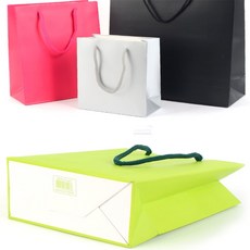 JCR샵 칼라 무지 쇼핑백 시장백, 소 - 블랙