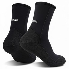 Dizokizo 네오프렌 워터 양말 3mm 비치 부츠 미끄럼 방지 잠수복 모래 방수 양말 스노클링 서핑 카약용 XL 103666, 네오프렌 양말