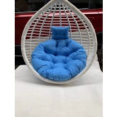 방석 라탄흔들의자 분리세탁 체어 소파 쿠션 그네의자, 싱글 쿠션 포함 A, 1개, 라이트 스카이블루 라운드 쿠션 110