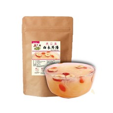 白木耳湯-銀耳湯 銀耳羹 雪耳湯 平民燕窩 銀耳燉梨 無子紅棗 枸杞 冷熱泡飲 1袋(標準版), 1個, 10入/1袋(標準版)