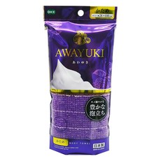 OHE AwaYuki 沐浴巾 中等硬度, 1個, 紫色, 1入