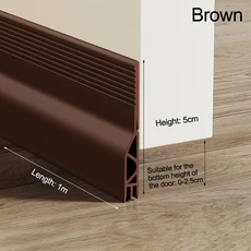 1Pcs 도어 씰 스트립 자체 접착 드래프트 스토퍼 바람 보호 먼지 방진 차단기 실러, 04 brown 1 pcs