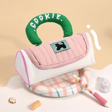 앤티키 쿠키 핸들 필통 파우치, 1개, 핑크