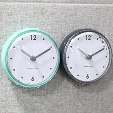 흡착 미니 벽시계 방수 욕실 인테리어 거치형