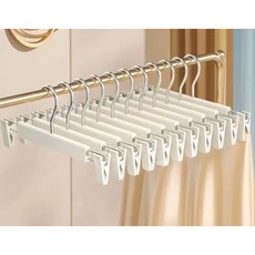 天使花園 無痕防滑褲夾 裙夾 吊褲架 衣架, 冰塊白 5支一組, 1個