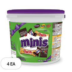 마즈 엠앤엠즈 스니커즈 트윅스 초콜릿 믹스드 기프팅 버켓, 4개