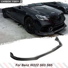 벤츠 W222 S63 S65 AMG 18-21 프론트 범퍼 립 스포일러 카본 호환, 기본선택