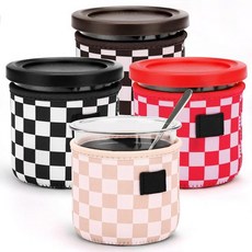 닌자 크리미 액세서리용 아이스크림 슬리브 네오프렌 슬리브 4팩 NC301 NC300 NC299AMZ 시리즈용 재사용 가능한 단열 슬리브 (680.4g(24온스) B)