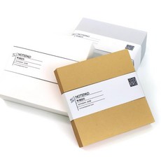 떡메모지 정사각 100x100mm 판촉물 기프트 로고인쇄가능, Kraft(크라프트100g)／125매