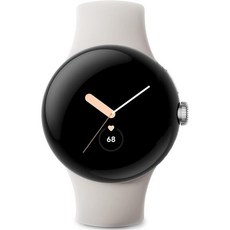 Google Pixel Watch 41mm Smartwatch with LTE WiFi GPS BT and Heart Rate Monitor in Bulk Packaging P, Chalk/Silver