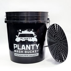 플렌티 세차버킷 18L 블랙+ 그릿가드 블랙 / 용품 세트 셀프 자동차 패키지 차량 관리 물통, 블랙(세차버킷), 블랙(그릿가드)