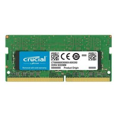 크루셜 Crucial SODIMM 260-핀 메모리 16GB 싱글 DDR4 2400 MT/s (PC4-19200) DR x8 (CT16G4SFD824A), Crucial 크루셜 SODIMM 260-핀 메모리 1, 1개
