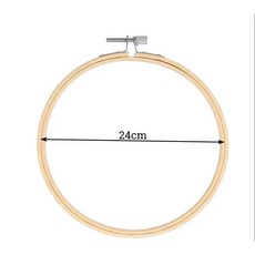 터프팅공예 우드 양면사용 핸드위빙 8/10/13/15/18/30/36cm 대나무 자수 프레임 세트 DIY 크로스 스티치 루프 Needlecraft Art 용 손 바느질 도구, 24cm