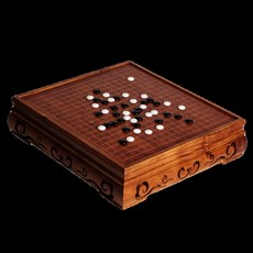 원목 바둑판 세트 테이블 기원 바둑알 오목판 고급 알까기 보드게임 어르신 장기판 오목, 노운자 단면 대추나무 항아리, 1개