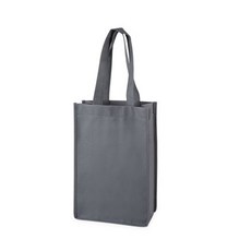 트루 2 보틀 넌 우븐 토트 와인백, 1개, Grey