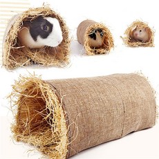 FOLDABLE WOVEN RABBIT CAGES HAMSTER HOUSE SMA BED PIG BUNNY GUINEA FOR MAT GRASS PETS NESTS TOY CHEW, C S 15x9x8cm