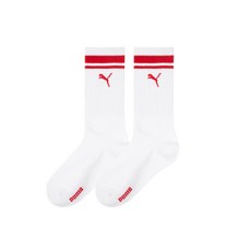 푸마 투 남성용 스트라이프드 삭스 PUMA TWO STRIPED SOCKS 94127302 1355453, Green, Free