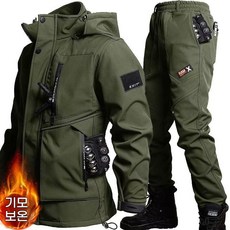 남자 겨울 방수 항고 스지끼웨어 방한복 정비복 따듯한 아웃도어 작업복 정비복 레져영 상하복세트