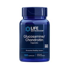 LIFE EXTENSION 葡萄糖胺軟骨素食膠囊, 100顆, 1罐