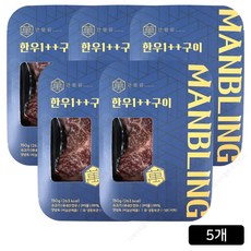 [홈쇼핑] 만블링 한우 1++ 구이 세트, 5개, 150g