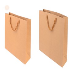 지셀스토어 직사각 크라프트 쇼핑백 대형 도시락쇼핑백, 40x28cm