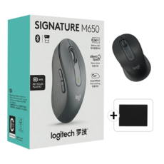 로지텍 M650 SIGNATURE 무소음 무선 마우스 M650L 병행+스토리링크 패드, +스토리링크 마우스 패드, 로지텍 M650_그래파이트 +스토리링크 마우스 패드, 로지텍 M650_그래파이트