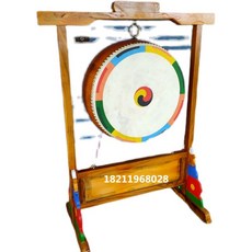 단청북 전통 북 선반 난타 선반 드럼, 1개, 14인치 드럼+스탠드 드럼46cm