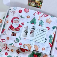 10장/팩 크리스마스 티슈 페이퍼 산타클로스 베리 홀리 트리 패턴 선물 포장지 꽃다발 213450, Style B