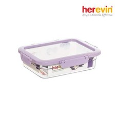 헤르빈 [헤르빈] 크리아 커버분리 밀폐용기 1.3L 파스텔퍼플, 헤르빈 [헤르빈] 크리아 커버분리 밀폐용기 1.3L 파