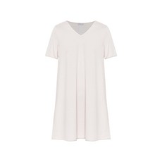 한로 V넥 반소매 나이트 드레스
