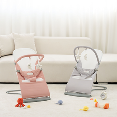 프리맘 바운서 아기 흔들의자 신생아 요람 접이식 메쉬, 라이트그레이, 그레이