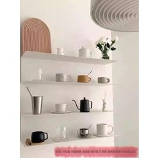 주방 벽걸이선반 셀프조립 원목나무선반 2단 못없이, 80x15x20 블랙 2개