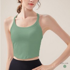 LUCISSI 運動背心 女款細肩帶上衣 內建固定罩杯 裸感透氣 工字美背 隱藏副乳 多尺寸多色可選