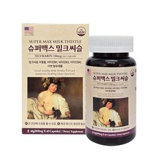 간영양제 건강한간 밀크씨슬 실리마린 미국산 500mg x 60일분, 1박스, 60정