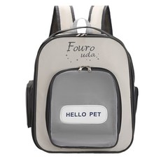 寵物前背袋 寵物外出包 寵物背袋 狗狗外出包 貓狗包 透氣設計, 黑 色帶 墊子,33*25*39, 1個