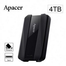 Apacer 宇瞻 AC533 4TB USB3.2 Gen1 2.5吋 行動硬碟-黑