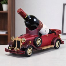 자동차 와인 거치대 올드카 모형 와인랙 엔틱 술병 홀더 원목 인테리어, 1개, A