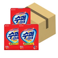 수퍼타이 카톤 5KGX3개입(1박스) 일반드럼 겸용 세탁세제 분말 빨래, 5kg, 3개