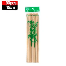 270/90PCS 일회용 음식 스틱 대나무 꼬치 스틱 나무 긴 두꺼운 등나무 스틱 파티 뷔페 음식 과일 바베큐 도, 기타, 10 15cm-90pcs