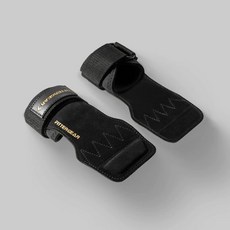 【FITTERGEAR】二代麂皮拉力帶 (引體向上 硬舉 助力帶 護腕 運動 健身 重訓), 黑金色,Ｓ（掌長18cm以內）, 1個