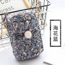 코바늘 핸드폰 가방 키트 손뜨개 만들기 diy 뜨기, P. 꽃바구니 재료 키트 완제품 아님